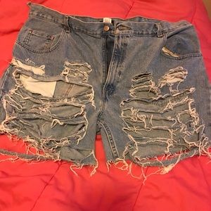 Distressed shorts